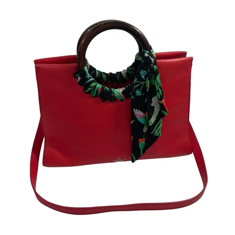 Kate Spade Prickly Pear Red Ridgefield Street Katarina Leather Bag Purse‎